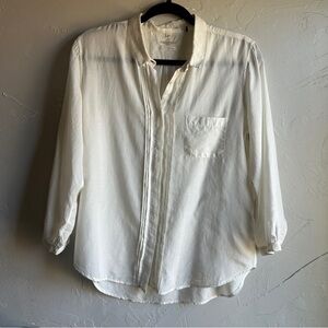 Made & Crafted Levi’s Cotton Silk Blouse Minimalist Neutral Clean Girl Sz 2